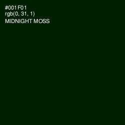 #001F01 - Midnight Moss Color Image